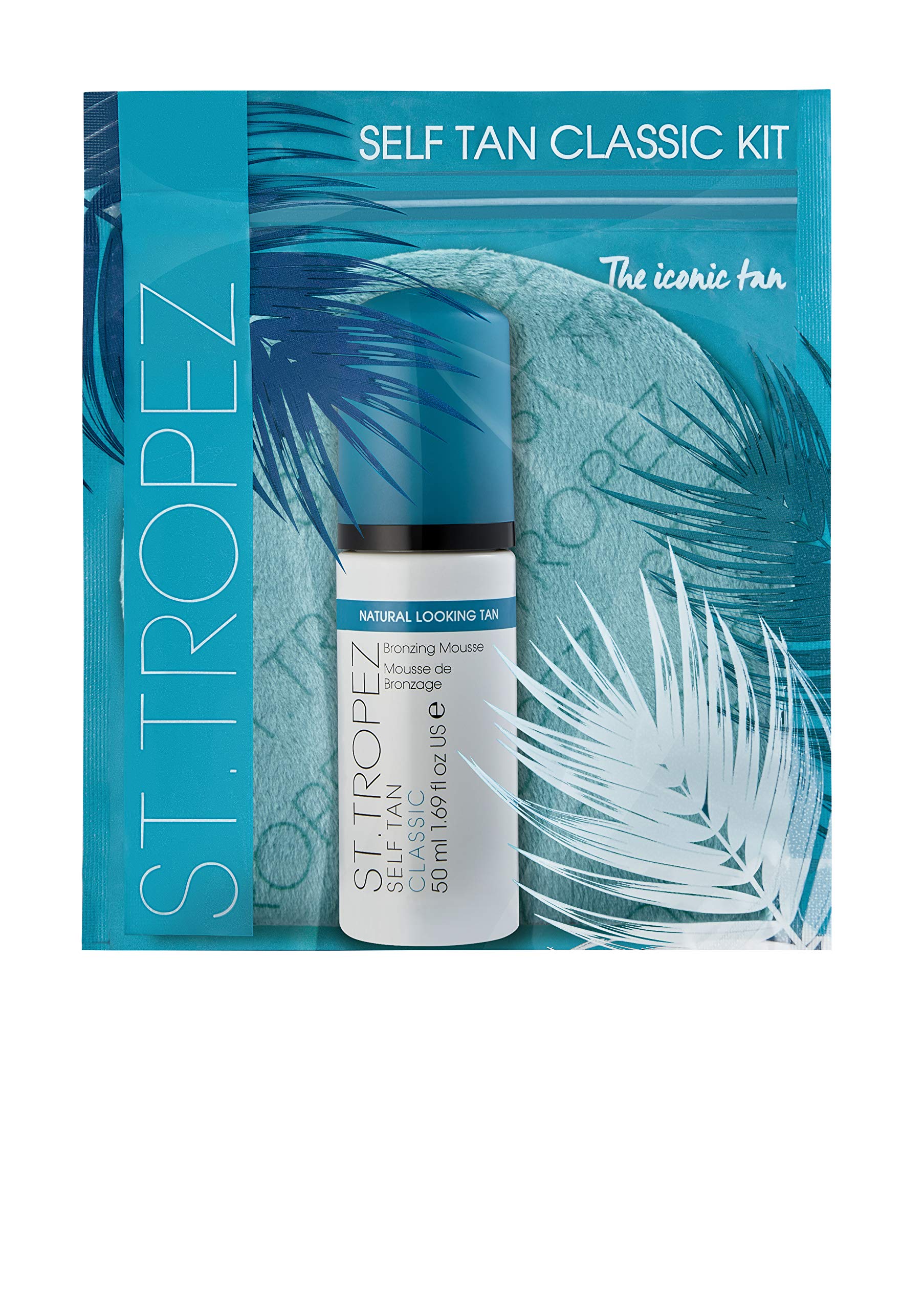 St.Tropez Self Tan Classic Starter Kit, Fake Tan Mousse 50ml and Applicator Mitt, Vegan, Natural & Cruelty Free
