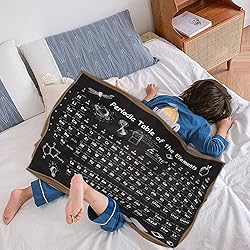 Table of Elements Blanket, Science 60 x 80 Inch