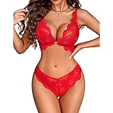 Avidlove Womens Lingerie Floral Lace Bra and Panty Set 2 Piece Lingerie Set for Women S-XXL