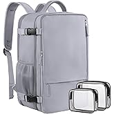 Sinaliy Travel Backpack for Women & Men, 40L Carry-On, 17-Inch Laptop, Waterproof, College Bookbag, Flight Approved