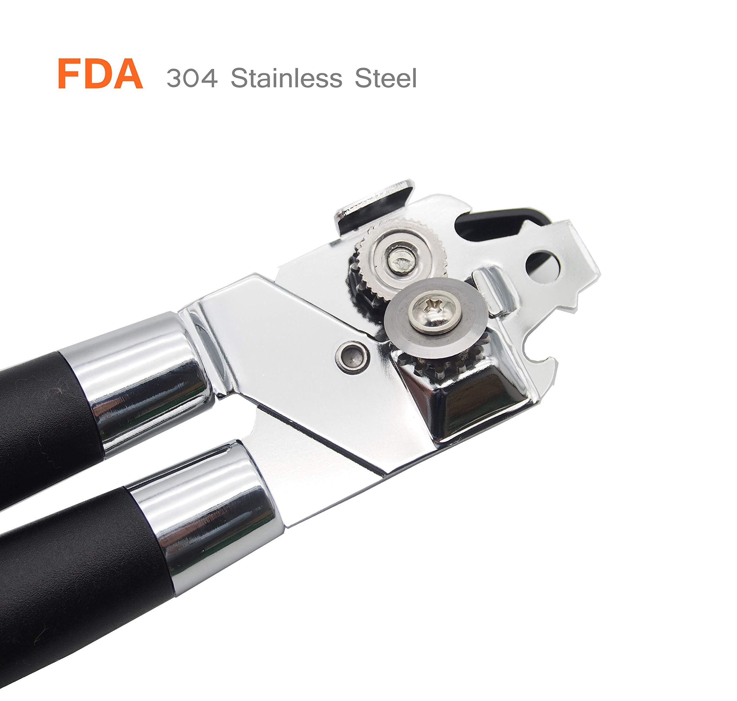 Udodo Manual Can Opener Stainless steel Safety Handle Design Heavy Duty Can Tin Opener for Kitchen or Camping