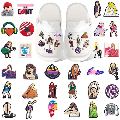SupaWeiss 30Pcs Cute Cartoon PVC Shoe Charms, Decorations for Adults Kids Girls Boys
