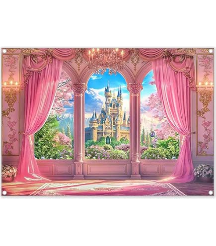 YongFoto Castle Backdrop 8x6.5ft Queen Throne Sweet Girl - View #10