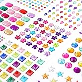 AOMIG Gems Stickers for Kids Crafts, 1908+ PCS Self Adhesive Small Jewel Rhinestone Stickers, 16 Sheets Multicolored Decorative Diamond Craft Supplies for Kids, Nail, Halloween Makeup, DIY