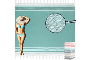 Yongoes Oversized Turkish Beach Towel Blanket Cotton Giant XL Sandproof Towels Huge Linen XXL Extra Large Big Throw Quilt Blankets for Adults Cloud Travel Camping Glamping Accessories Essentials