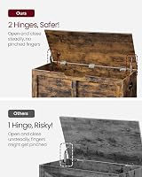 VASAGLE Storage Chest Bench Rustic Brown 40 x 100 x 46 cm LSB061T01 view 5
