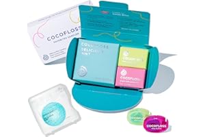 Cocofloss Woven Dental Floss, Favorites Sampler, Dentist-Designed Oral Care with Coconut Oil, Waxed, Vegan, Kid-Friendly, 1 Mint (33 yd), 2 Travel in Coconut, Strawberry (8 yd)