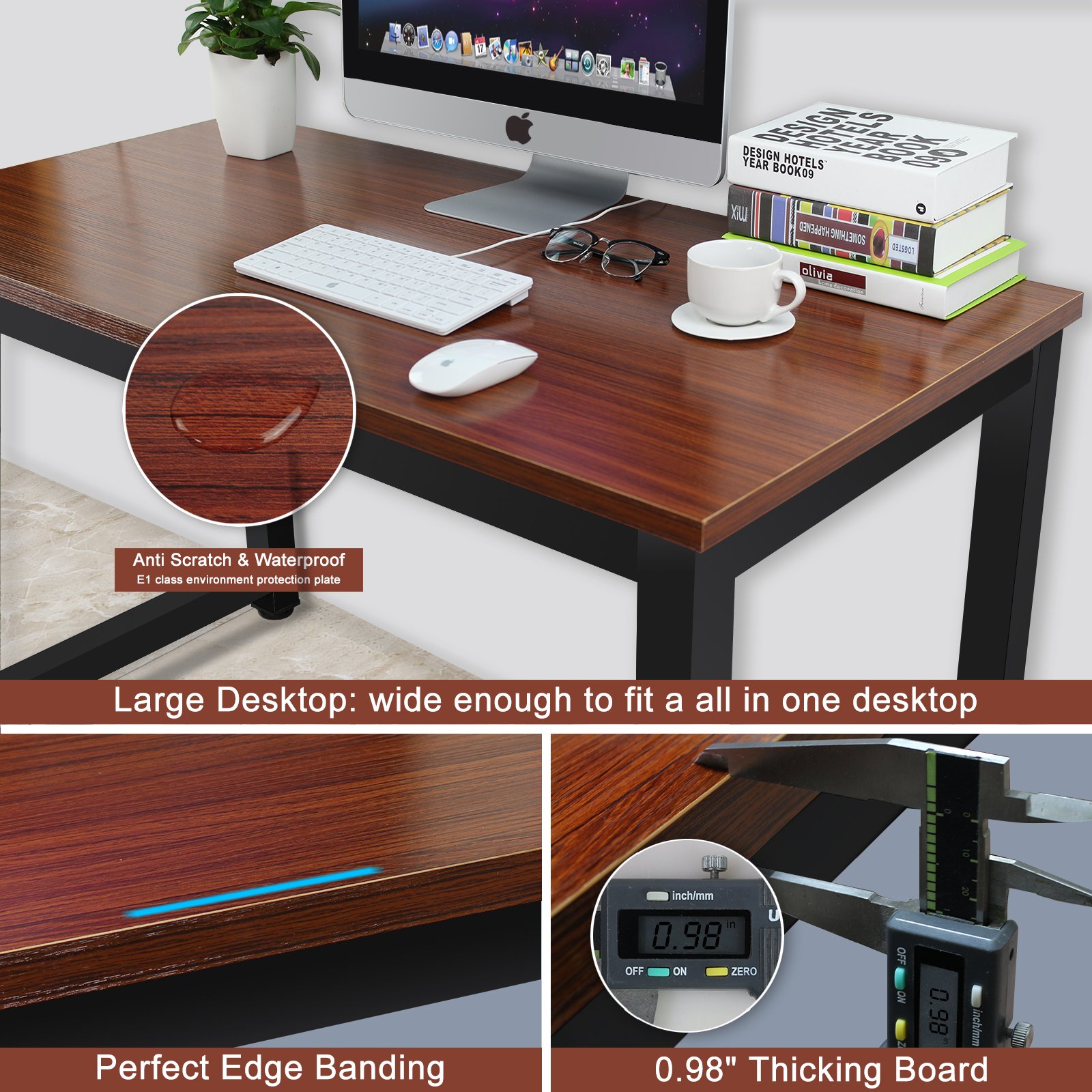 Tribesigns Computer Desk, 55" Large Office Desk Computer Table Study