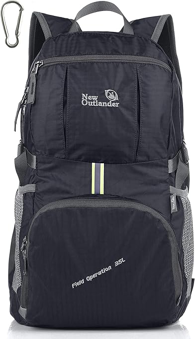 outlander ultra lightweight packable water resistant travel hiking backpack daypack handy foldable camping outdoor backpack