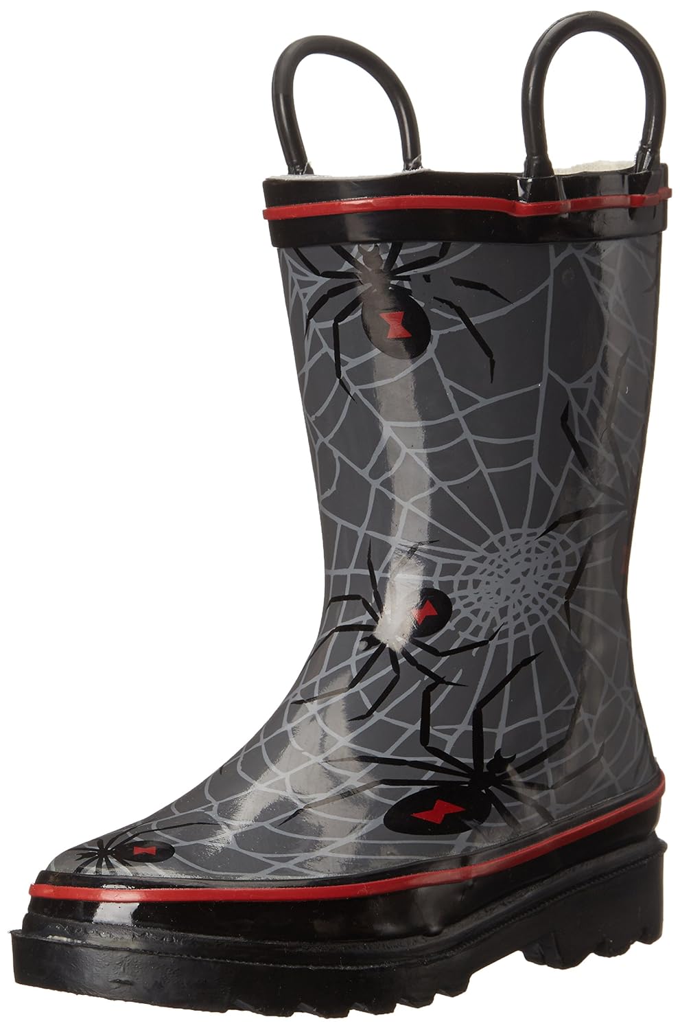 Western Chief Boys Waterproof Printed Rain Boot with Easy Pull on Handles
