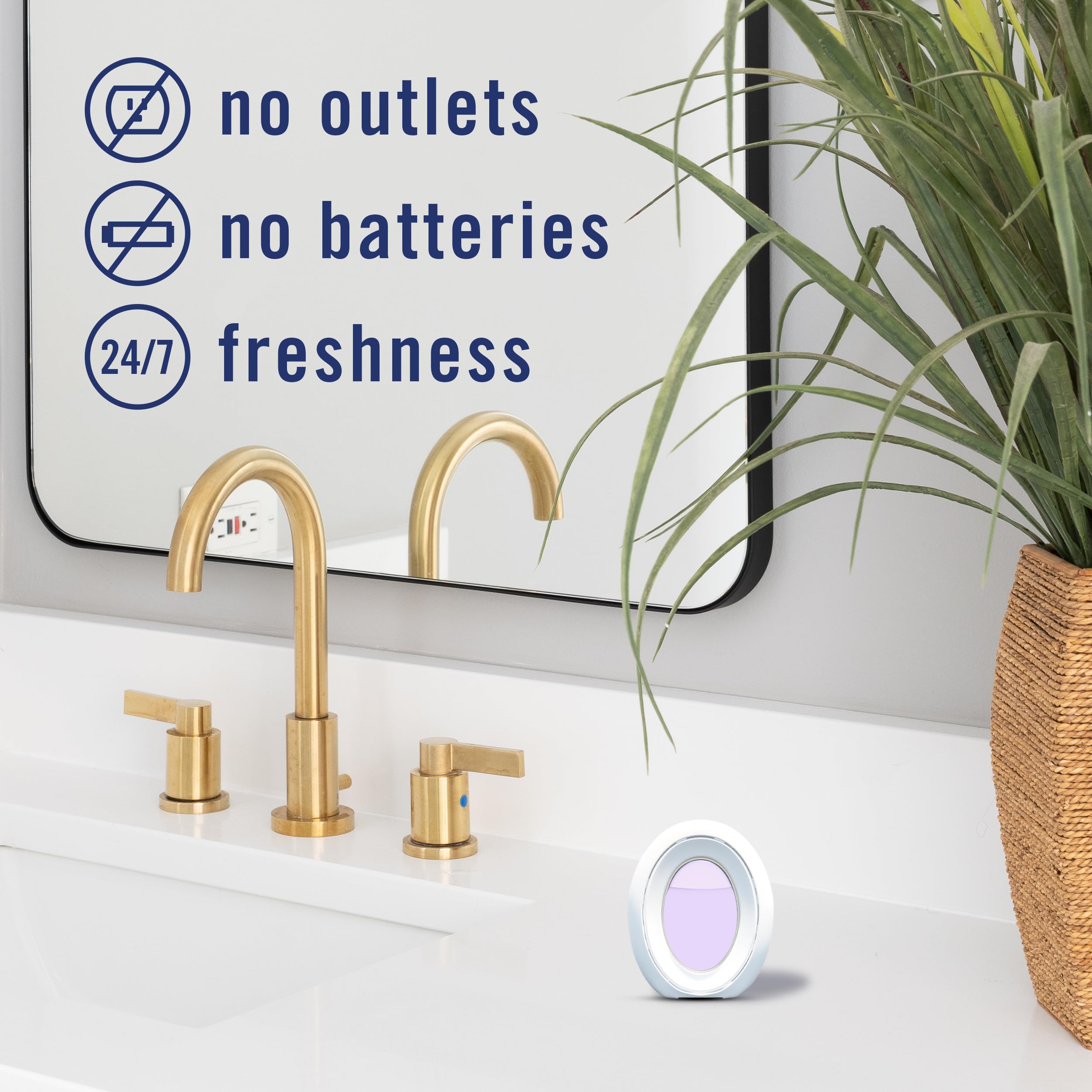 Febreze Bathroom Air Freshener, Odor-Fighting, Plug In Alternative, Air Fresheners for Home and Bathroom and Kitchen, Closet Air Fresheners, Watermelon & Lilac Scent, 4 Count