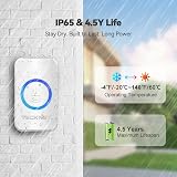 TECKNET Wireless Doorbell 2 Receivers 1300ft IP65 Waterproof 60 Chimes view 3