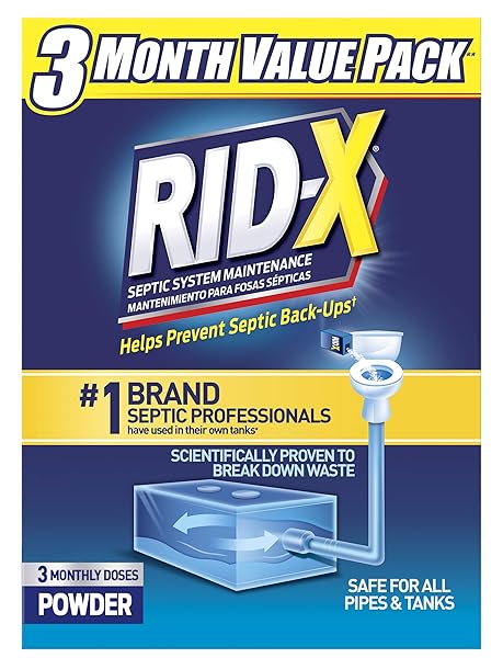 RID-X SEPTIC TREATMENT 3 MONTH SUPPLY POWDER, 29.4 OUNCE