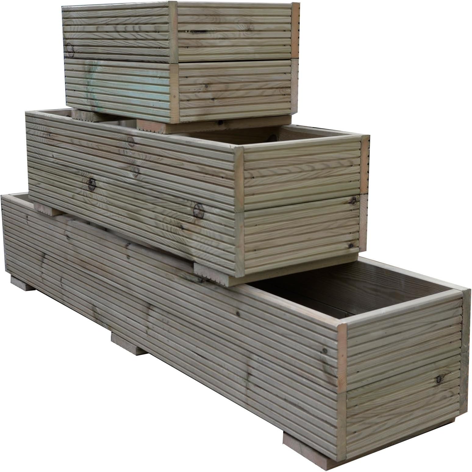 Weatherwell Decking Planters for Garden Swedish Pressure Wooden Treated Timber (0.6 Meter)