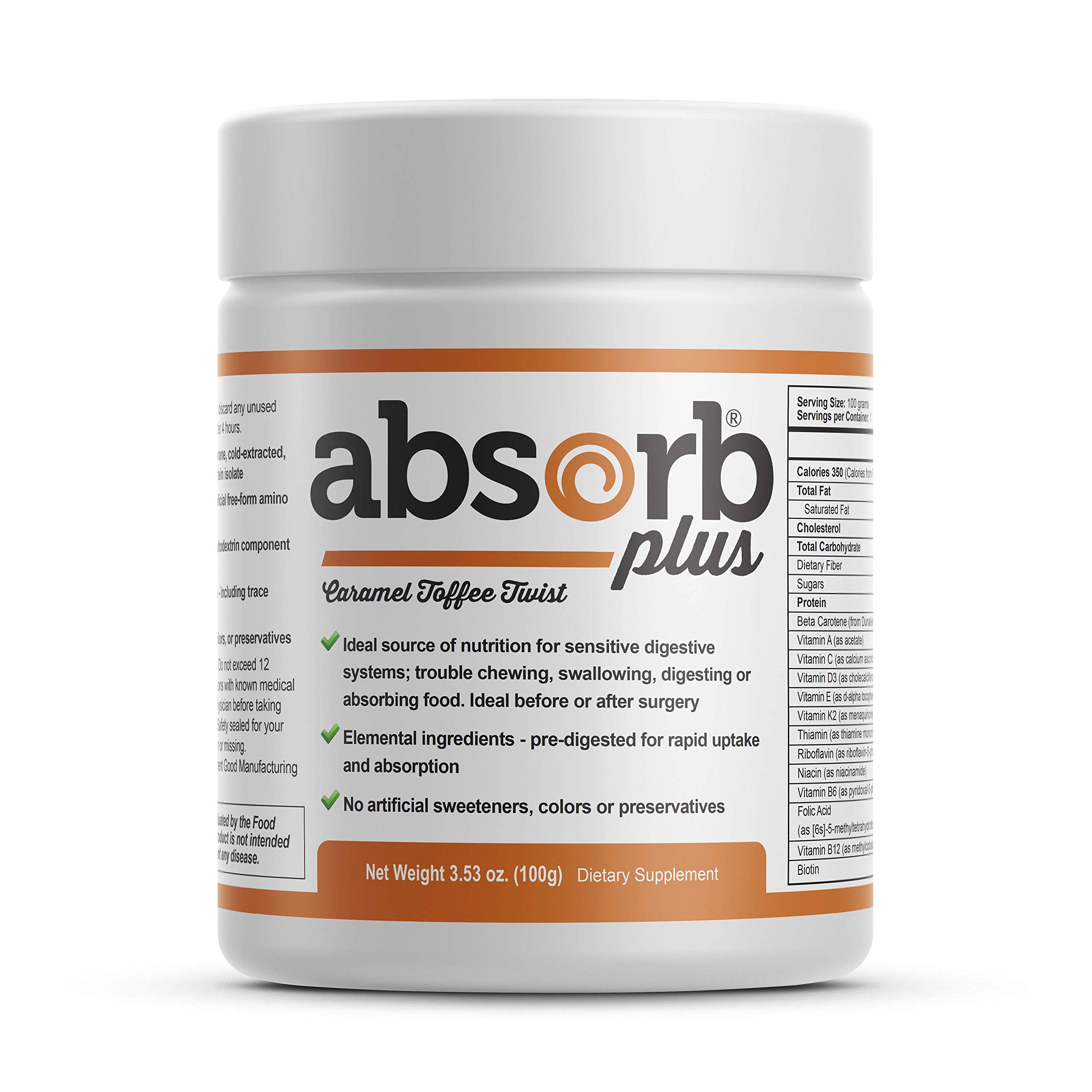 Isolate Protein - Diet Supplement for Improved Gut Health, All Natural Ingredients, Non-GMO, Gluten-Free, Lactose-Free, Casein-Free, Caramel Toffee Twist, 1 Serving