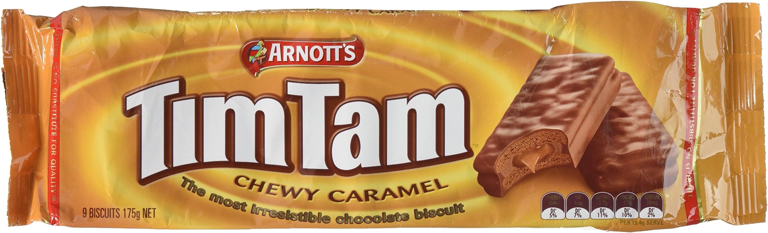TimTams Arnott's Chewy Caramel Biscuit, 175 g, Pack of 2