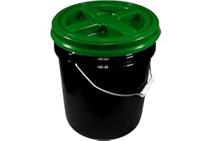 API KIRK; GAMMA Black 5 Gallon 90 mil Bucket with Gamma Seal Lid (Green)