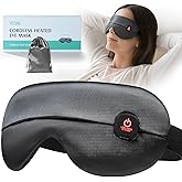 YFONG Cordless Heated Eye Mask for Dry Eyes, Warm Eye Compress for Stye, Blepharitis, Chalazion, MGD, Washable Heating Eye Mask for Sleeping, Travel, Office Nap, Perfect Light Blocking (Grey)