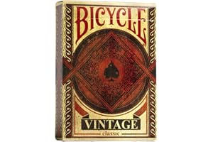 Fournier Bicycle Vintage Playing 1 Deck, Air Cushion Finish, Professional, Superb Handling & Durability, Gift for Card Collectors, Black & Red