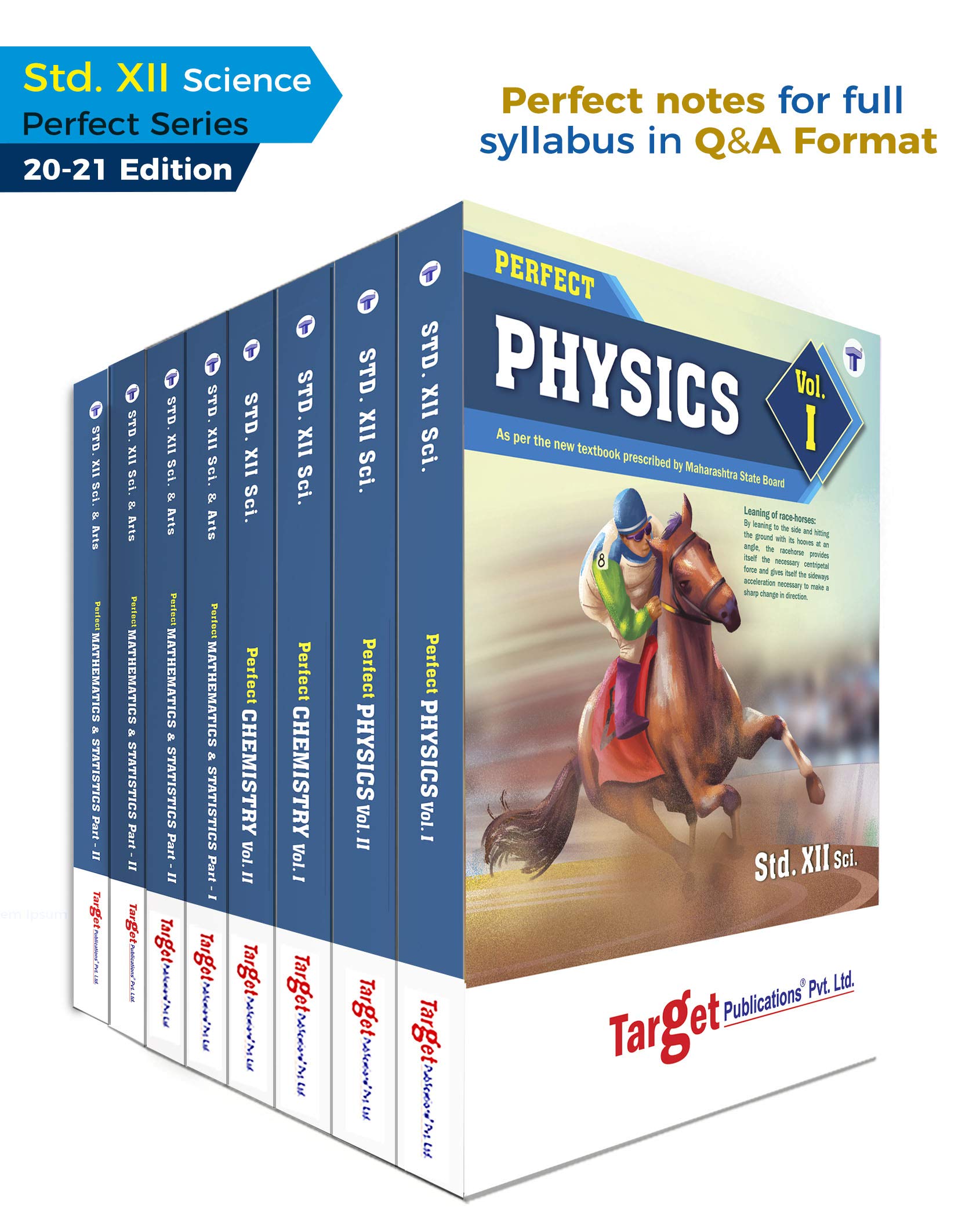 Std 12 Books – Physics, Chemistry, Maths and Biology | PCMB | Science | Perfect Notes | HSC Maharashtra State Board | Based on the Std 12th New Syllabus| Set of 8 Books