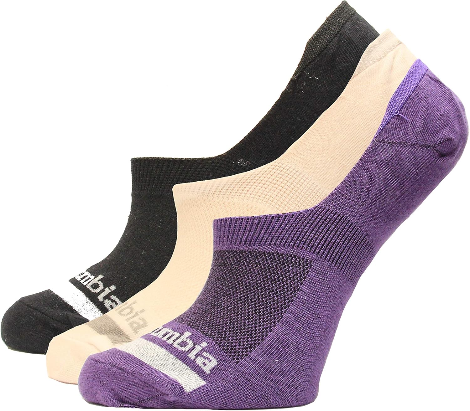 Columbia Women's Liner Socks, Purple Assort, Women's 410 shoe/911