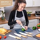 nuovva 5pc Cream Granite Kitchen Knife Set – Stainless Steel Non Stick Blades view 2