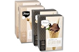 Franzese Salted Caramel & Chocolate Gelato Mix | Imported from Italy, Authentic Italian Kit | Create Homemade Gelato in Minutes, Ice-Cream Maker Ready - Just Add Milk. (Gluten Free. Makes Delicious Sorbets, Cakes & Gourmet Smoothies Too), Makes 8-Batches