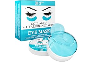 LORELIS LAB Under Eye Patches for Puffy Eyes, Dark Circles, Dull Skin - Natural Moisturizing Support - Help with Wrinkles and Fine Lines - Under Eye Mask with Hyaluronic Acid, Collagen, Caffeine - 30 Pairs