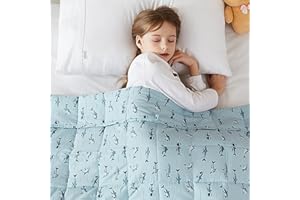 L'AGRATY Weighted Blanket - 40"x60" 10lbs Breathable Weighted Heavy Blanket Microfiber Material with Glass Beads Small Blanket for All-Season Summer Fall Winter Soft Blanket