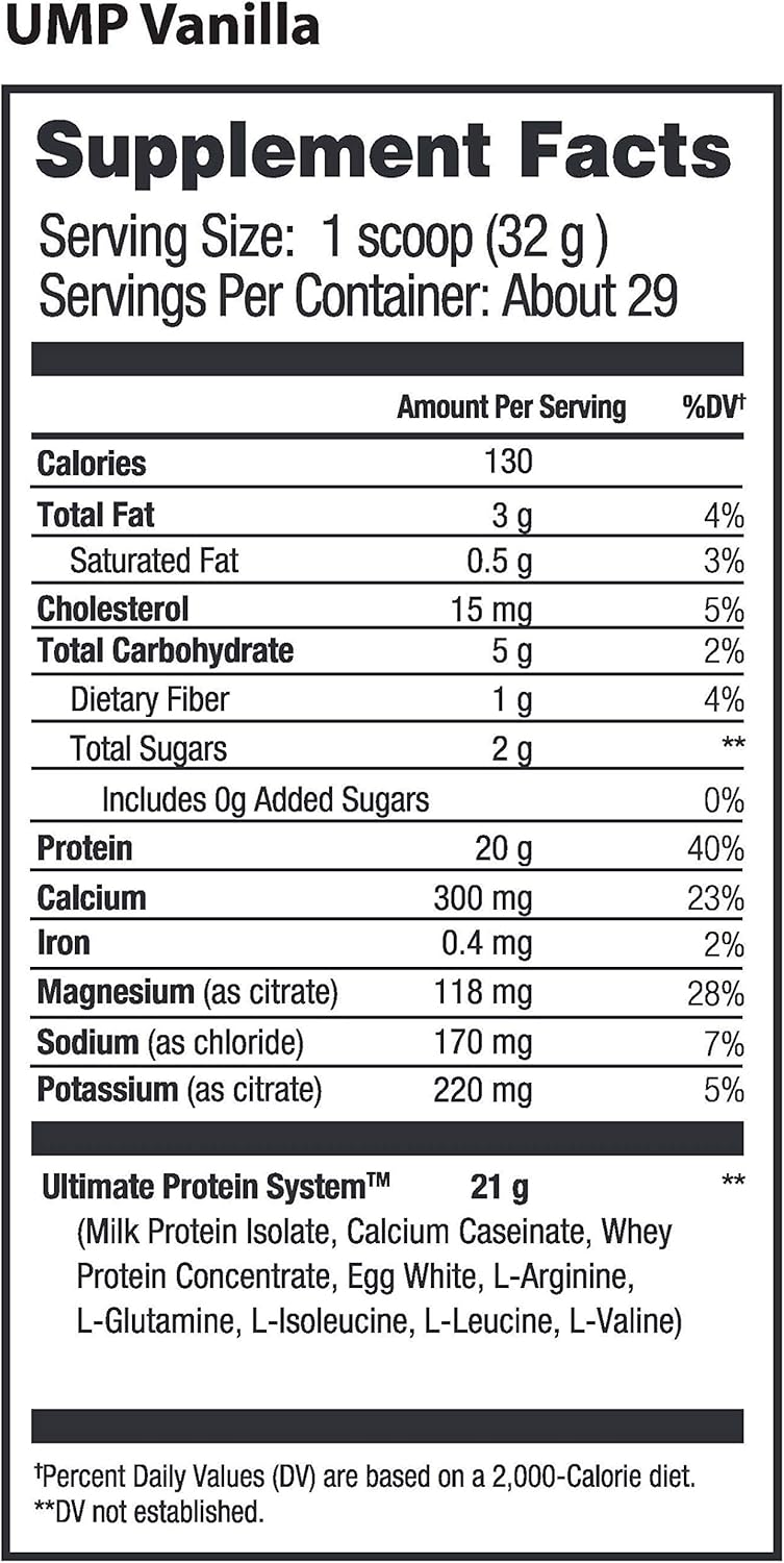 Beverly International UMP Protein Powder 30 servings, Vanilla. Unique whey-casein ratio builds lean muscle and burns fat for hours. Easy to digest. No bloat. (32.8 oz) 2lb .8 oz: Health & Personal Care