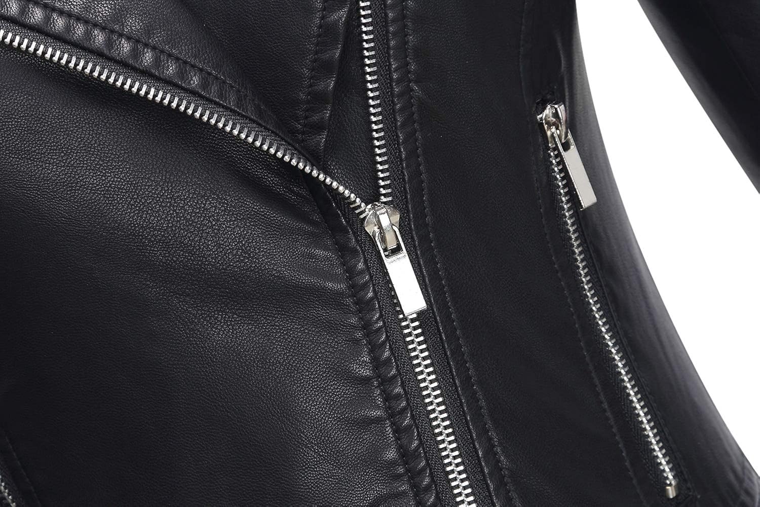 Tanming Women's Faux Leather Moto Biker Short Coat Jacket at  Women's Coats Shop