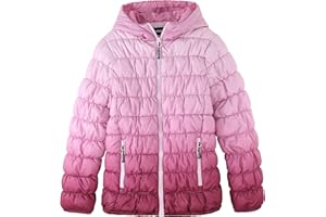 Krumba Girls Lightweight Puffer Jacket: Kids Packable Outdoor Waterproof Coat