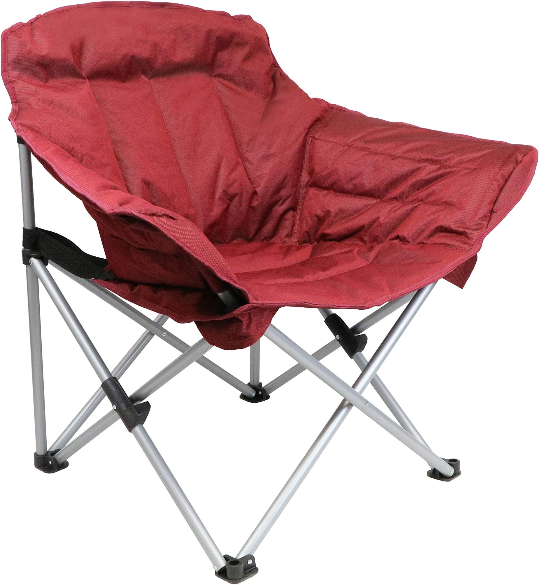 ZenithenLimited Foldable Portable Guidesman Padded Folding Chair, Perfect for Camping, Outdoor Sporting Events, Patio Furniture and Campires, Red (Pack of 1)