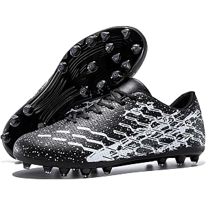 CZRE Unisex Lightweight Soccer Cleats Low Top Football Shoes | Lightweight men women soccer cleats for grass turf indoor outd