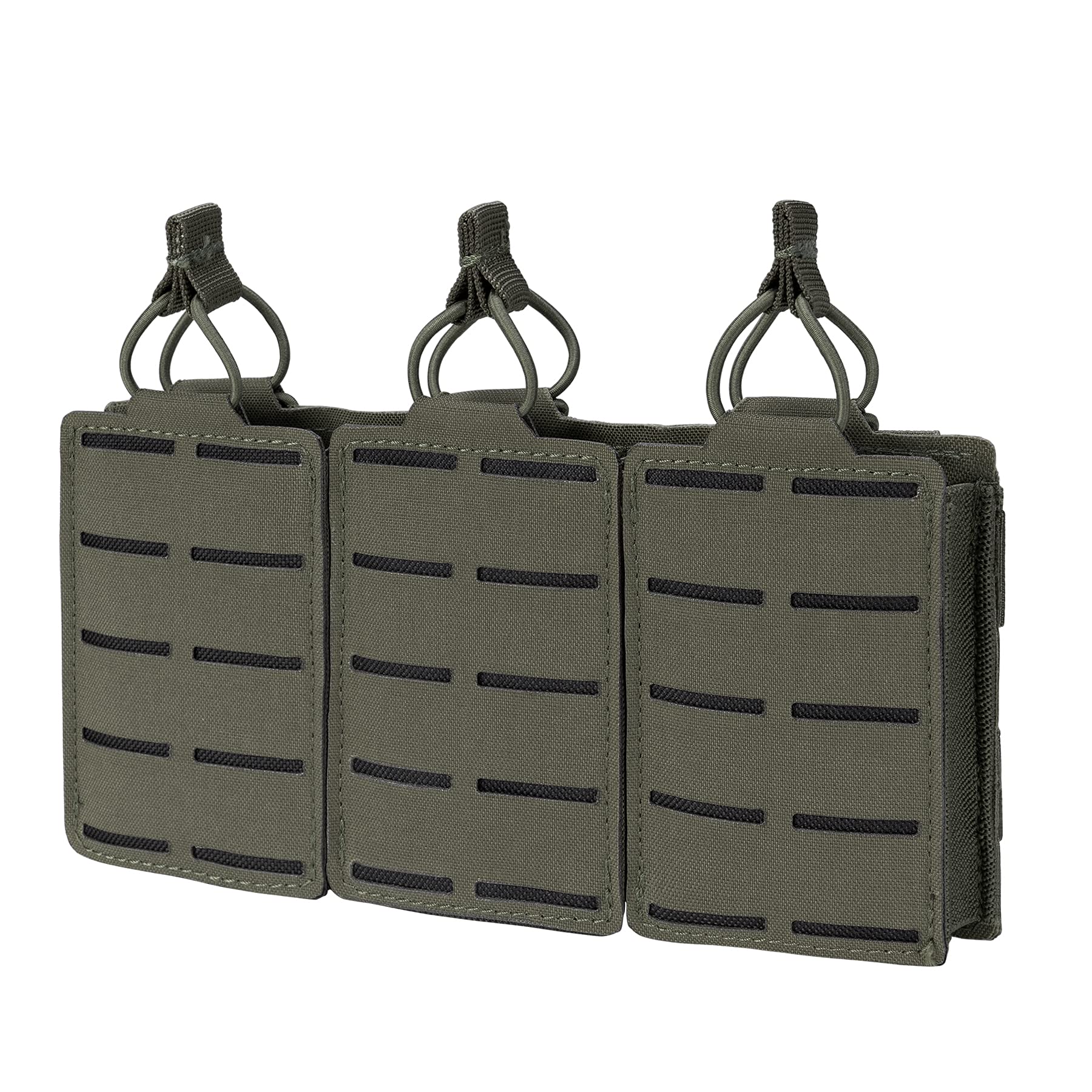 IDOGEAR Tactical Mag Pouch Open-Top Triple Molle Magazine Pouch for M4 M14 M16 AK AR15 556 Rifle Magazines (Ranger Green)