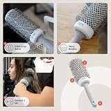 Olivia Garden Expert Blowout Speed White Grey Ceramic Round Brush 55 view 3
