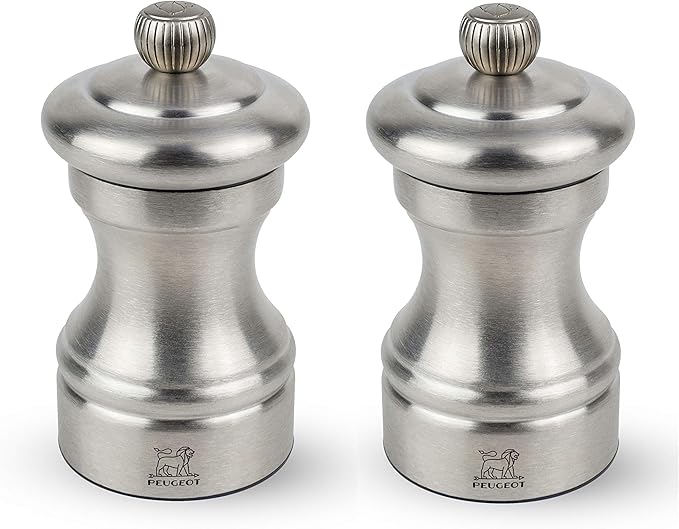 Peugeot Bistro Chef Pepper & Salt Mill 4", Stainless Steel