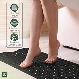 Zuvo Extra Long Bath Mat 100x40cm Black Non Slip Anti Mould view 3