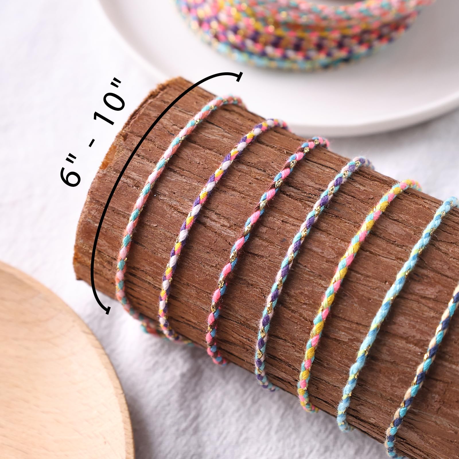 LOVEINUSA 35PCS Woven Wrap Friendship Bracelets, Adjustable Colorful Friendship Bracelets Nepal Style Woven Bracelets Braided Friendship Bracelets for Women Men and Teens Handmade