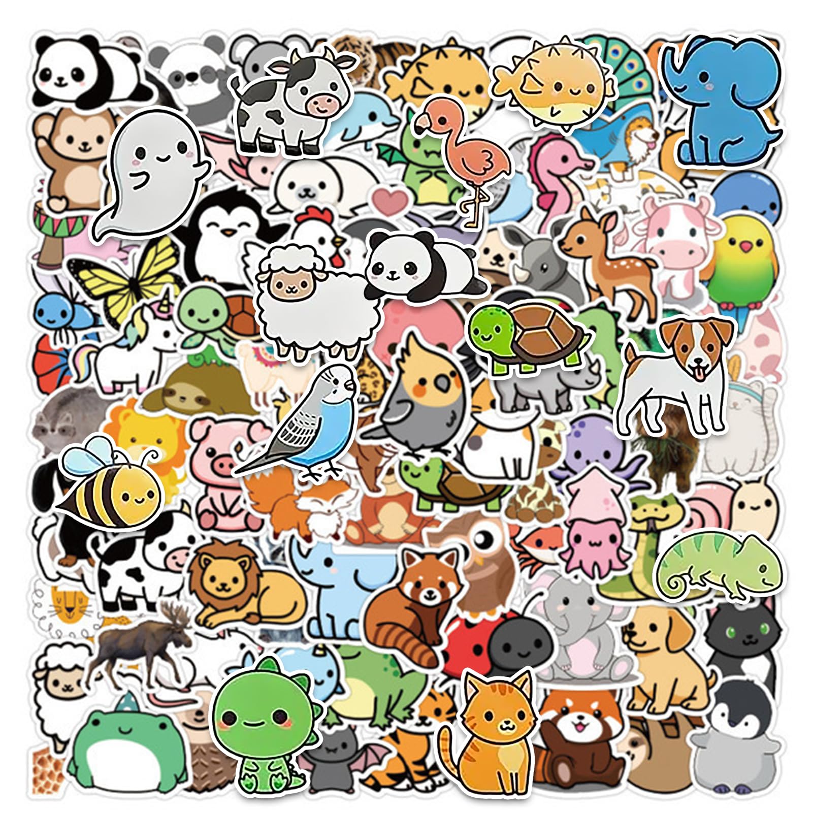 100Pcs Cute Animal Stickers Waterproof Pokemon Sticker Aesthetic Sticker Pack for Art Crafts Bottles Vinyl Hydroflask Skateboard Phone Laptop Stickers Bumper