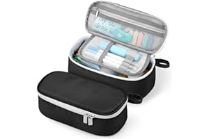 Jcocylse Large Capacity Pencil Case Portable Pencil Pouch Bag School Supplies for College Students Girls Boys Adults (Black)