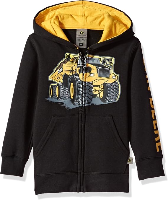 Sudadera John Deere Negra Con Logo En Relieve Para Hombre - Algodón Y Poliéster - Cómoda Y Con Estilo