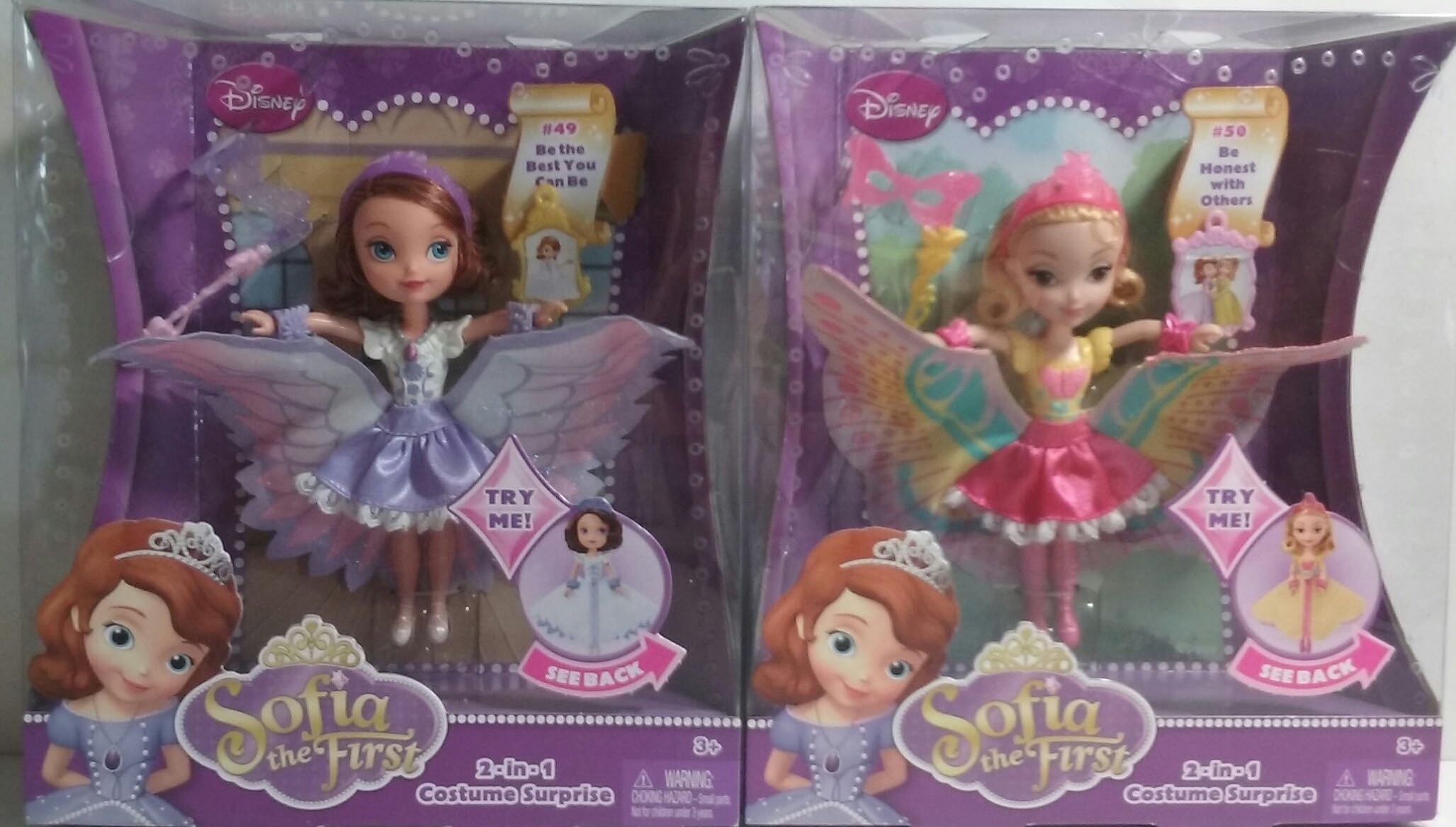 Disney Sofia the First Costume Surprise Doll Set of 2 with Sofia and Amber