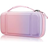 FINTIE Carrying Case for Nintendo Switch Lite 2019, [Shockproof] Hard Shell Protective Cover Travel Bag with Game Card & Micro SD Card Slots for Switch Lite Console & Accessories, Fantasy Ombre