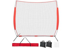 7x7ft /10x16ft /10x20ft Portable Backstop Net with Carry Bag and 4 Ground Nails. Stable Sports Practice Barrier Net for Golf,