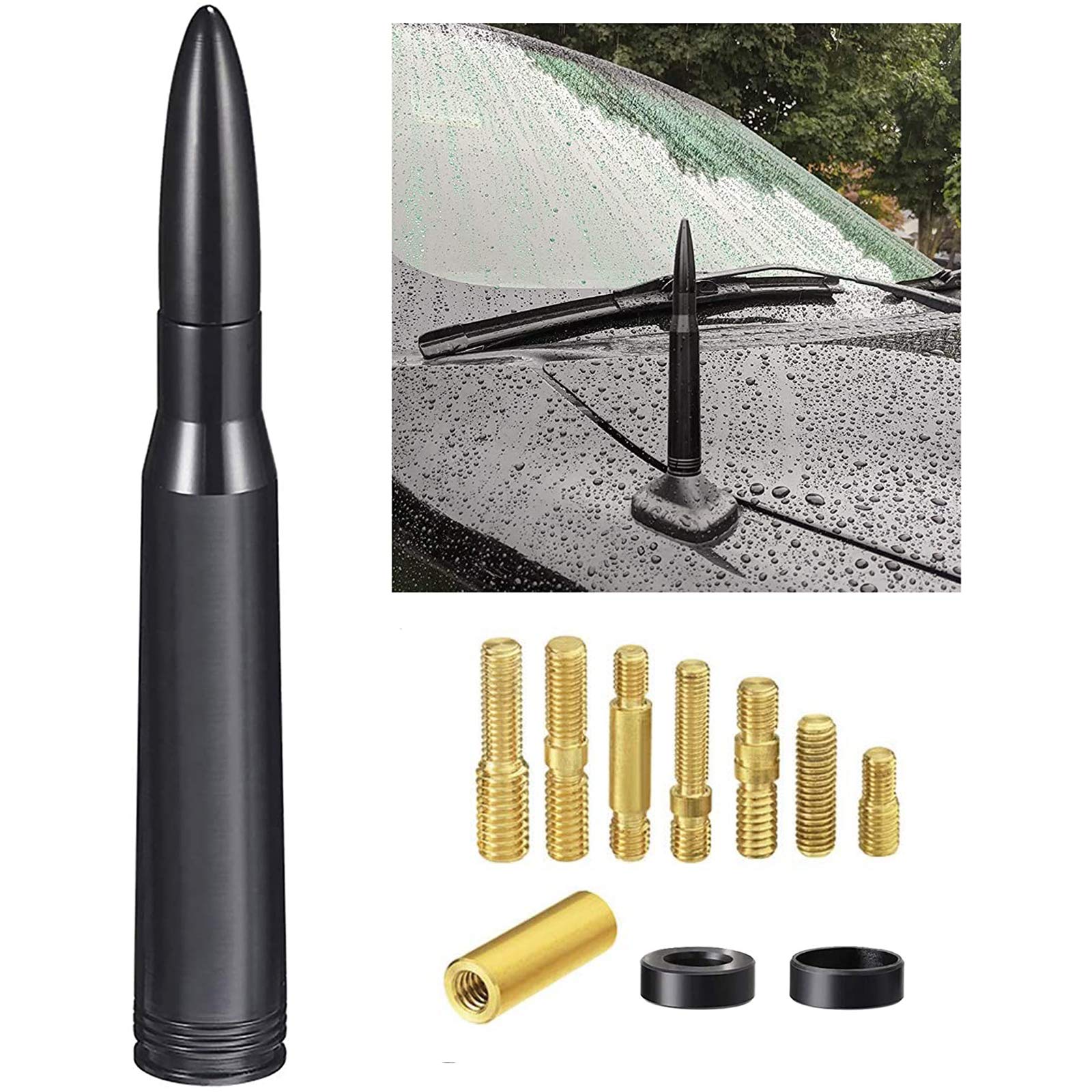 Bingfu Universal Car FM AM Radio Aerial Antenna Topper,M5.0 M6.0 Car Stereo Antenna Replacement Compatible with Vehicle Truck SUV