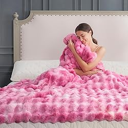 Cozy Bliss Faux Fur Throw Blanket for Couch, Fuzzy