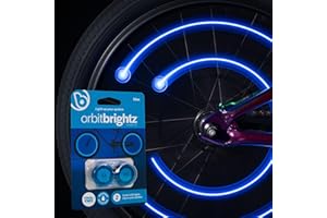 Brightz OrbitBrightz Mini LED Bike Spoke Clip Lights, 2-Pack - Adds a Pop of Color to Your Bike Wheels - Easily Clips On to Spokes - Simply Twist to Turn On or Off - Be Cool - Be Seen