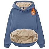 MAGCOMSEN Womens Fleece Hoodie Sherpa Sweatshirt Warm Long Sleeve Shirts Hooded with Pockets Casual Loose Fit