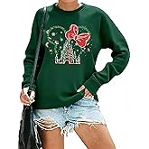 TQUEQRW Magical Sweatshirts for Women Magical Christmas Sweatshirt Xmas Holiday Long Sleeve Pullover Sweater